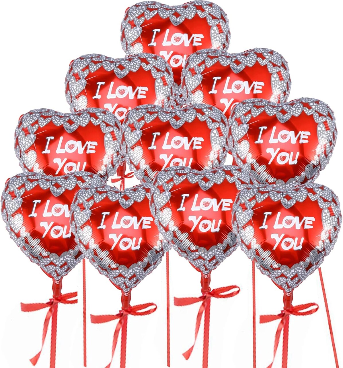 I Love You Balloons,Valentine Engagement Wedding Party Decorations,10Pcs